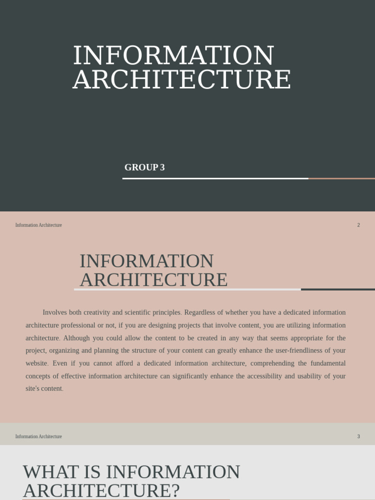Group 3 Information Architecture | PDF | Menu (Computing) | Information