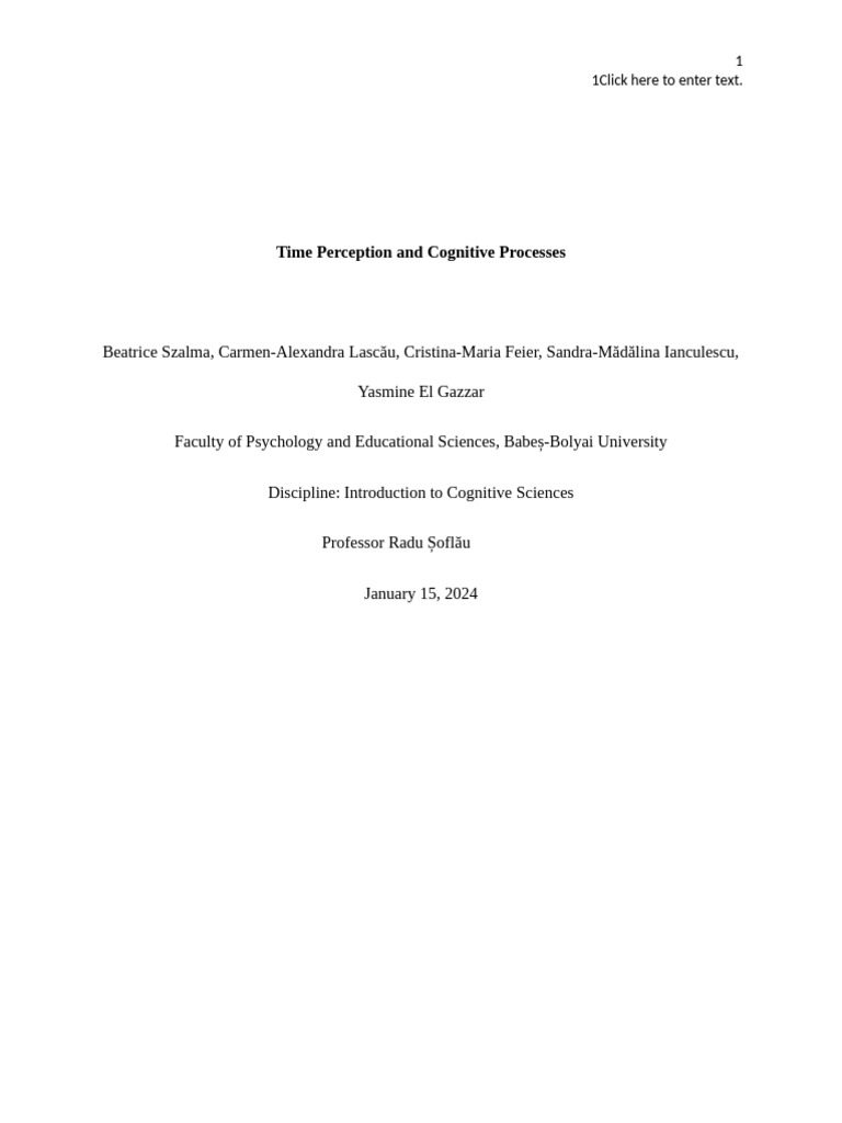 Retrospective Timing in AI and Cognition | PDF | Time Perception ...