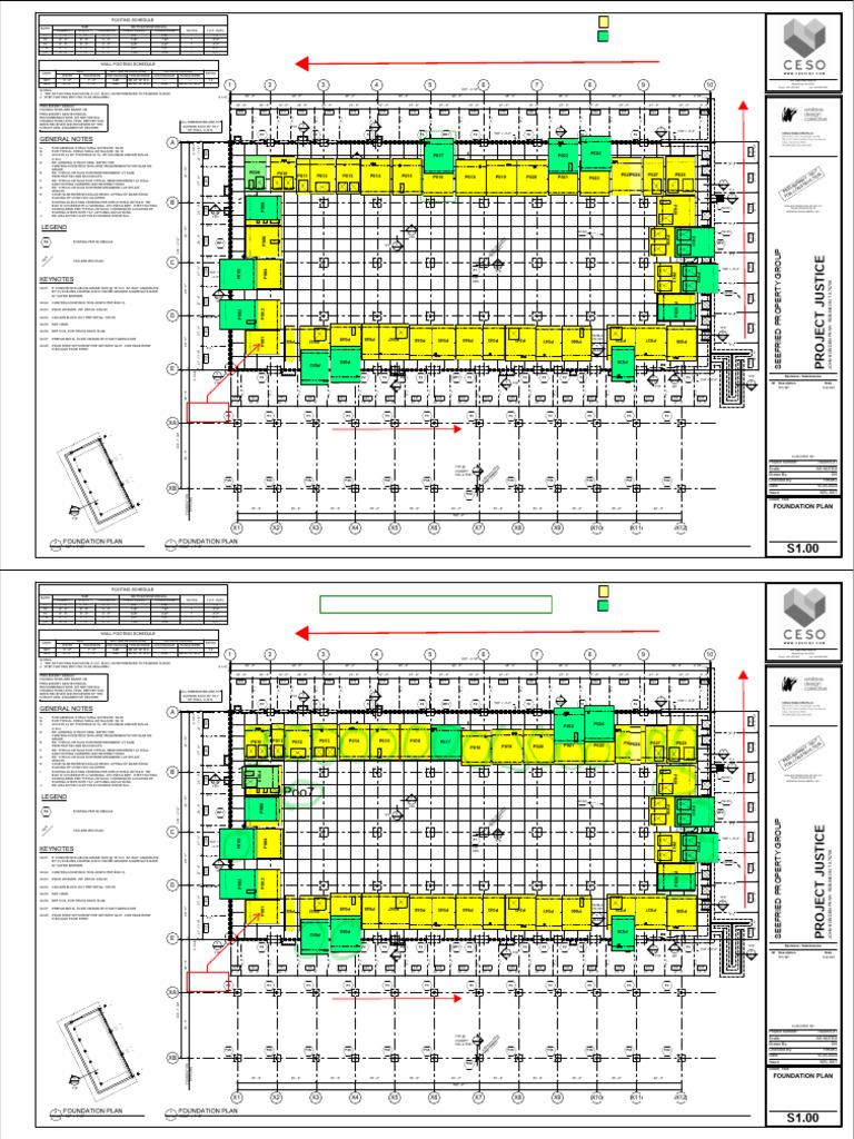Foundation Plan and Footing Schedule | PDF