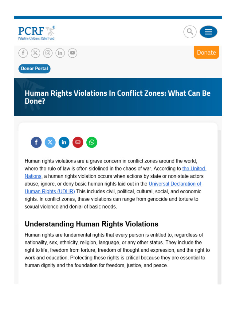 Human Rights Violations in Conflict Zones - What Can Be Done? 2 | PDF ...