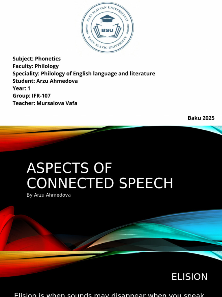 Aspects of Connected Speech | PDF | Consonant | Vowel
