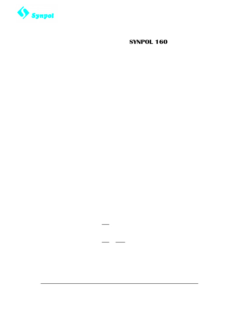 Synpol 160: Reactive Polyamide Resin | PDF | Epoxy | Materials
