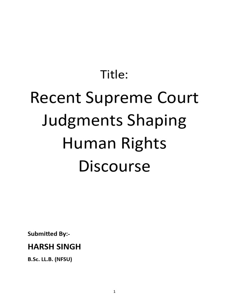 Research Paper Final Harsh New | PDF | Human Rights | Privacy