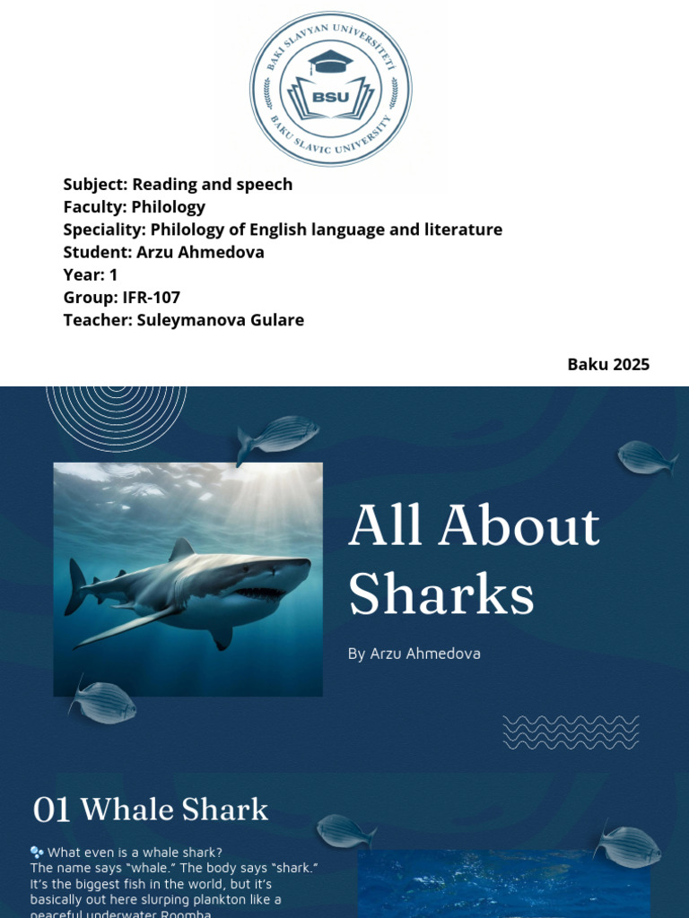 Fun Facts About Unique Shark Species | PDF | Sharks | Zoology