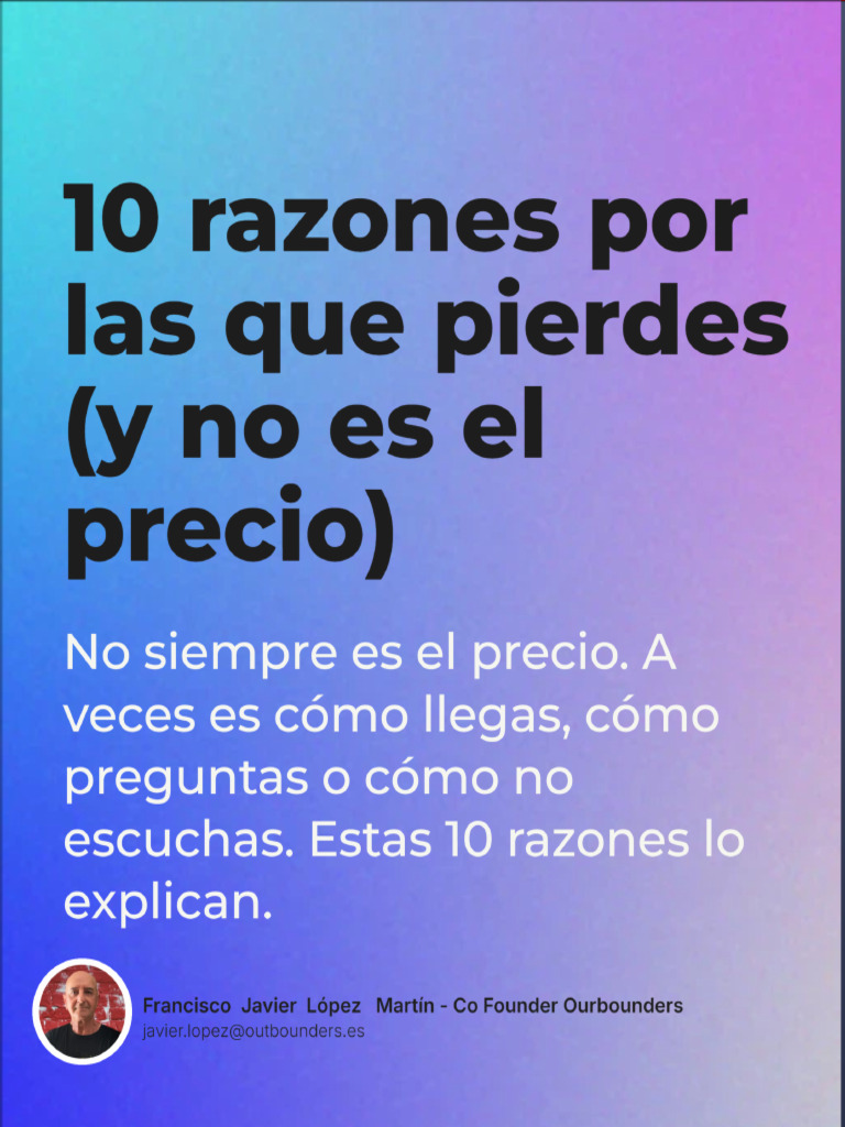 10 Razones Por Las Que Pierdes (Y No Es El Precio) | PDF