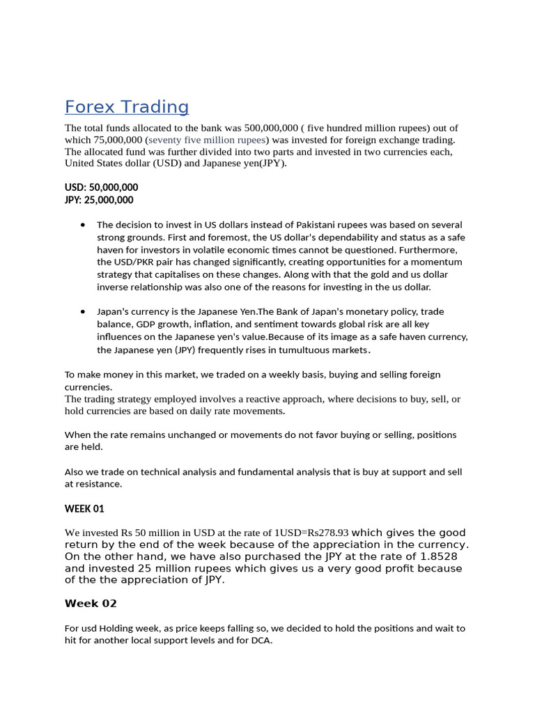 Forex Trading | PDF | Japanese Yen | Foreign Exchange Market