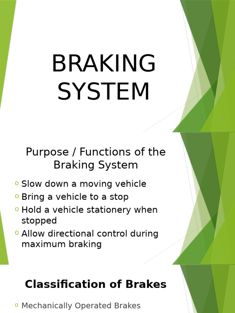 MED 223 - Braking System | PDF | Brake | Valve