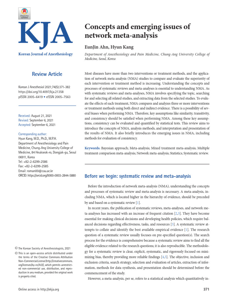 Understanding Network Meta-Analysis | PDF | Meta Analysis | Systematic ...