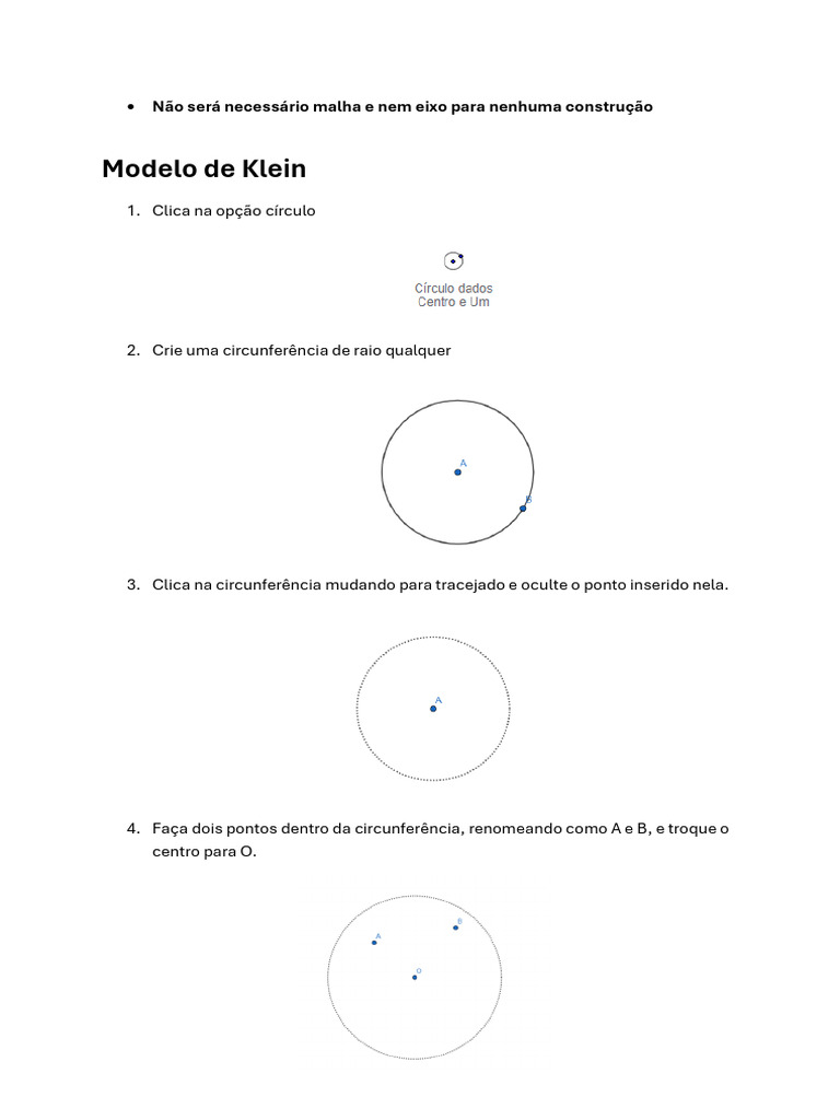 Construção de Modelo de Klein Passo a Passo | PDF