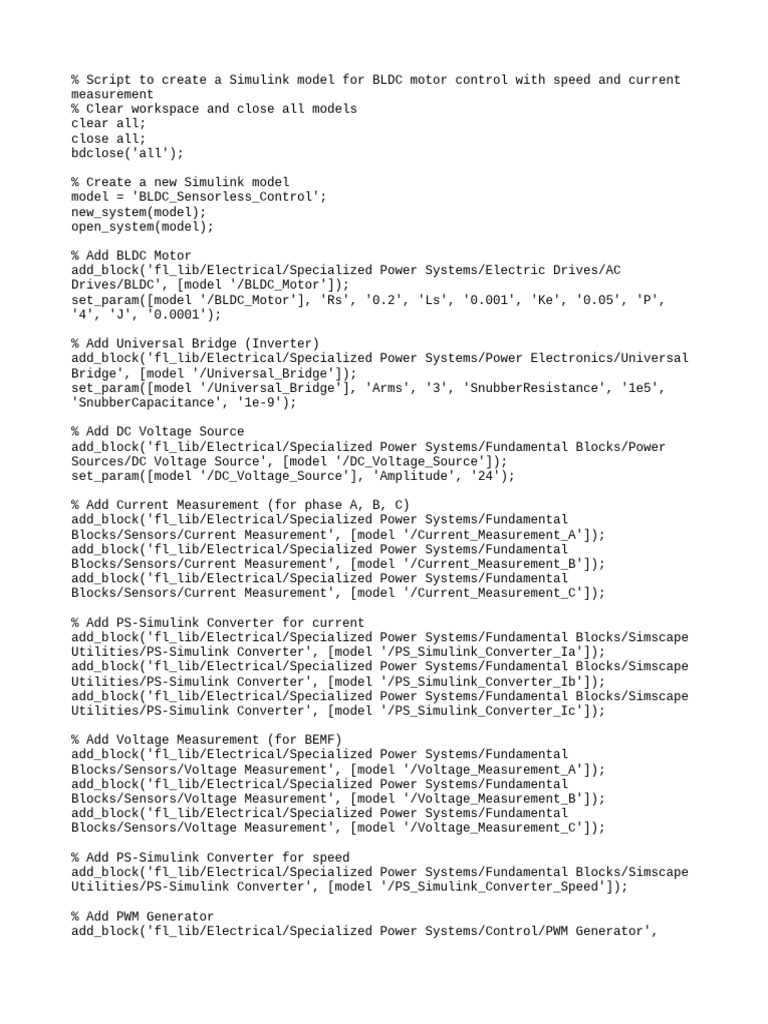 Create BLDC Simulink Model | PDF | Power Electronics | Electrical ...