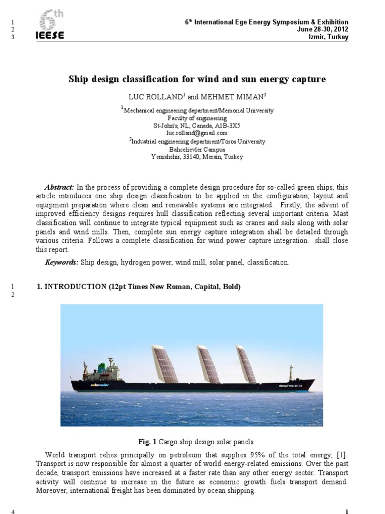 IEESE - 6 - Green - Ship - Wind and Sun - Energy - Design - Full ...