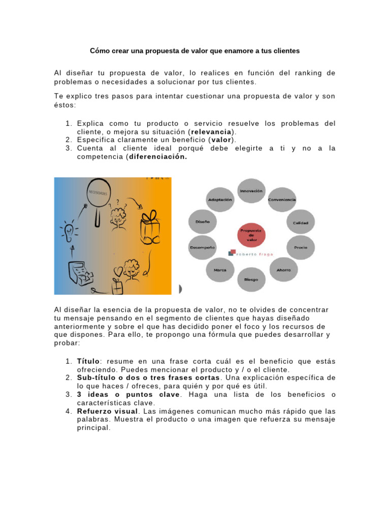 Crea una propuesta de valor efectiva | PDF | Producto (Negocio) | Diseño
