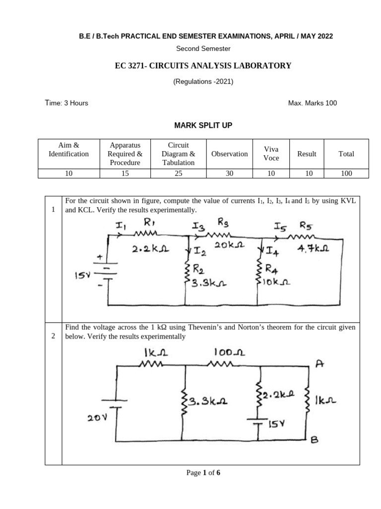 Ec3271 Set 2 | PDF | Resonance | Computer Engineering