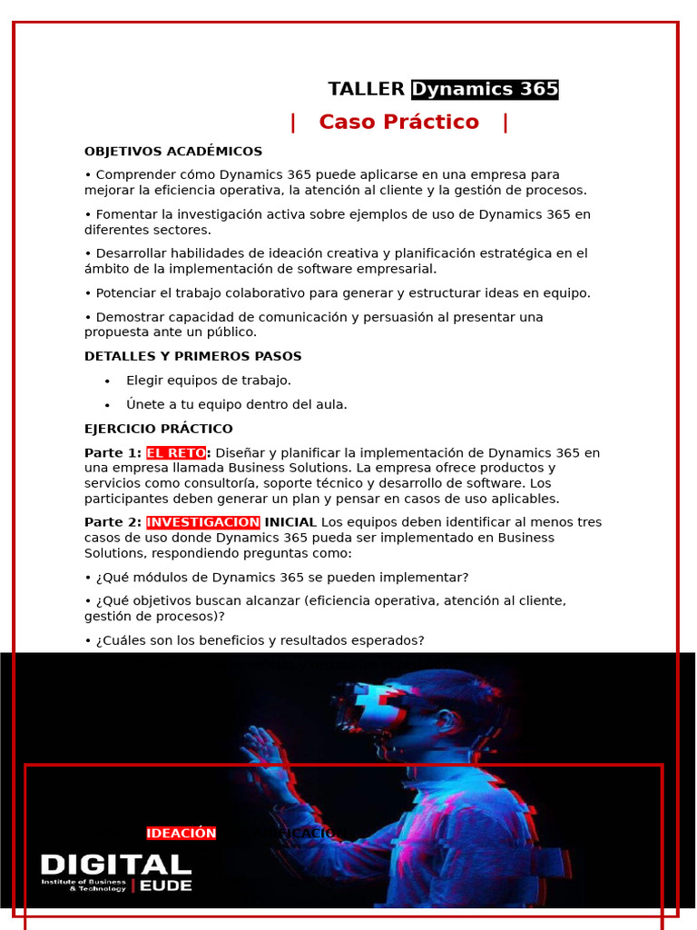 Taller de Implementación de Dynamics 365 | PDF | Planificación ...