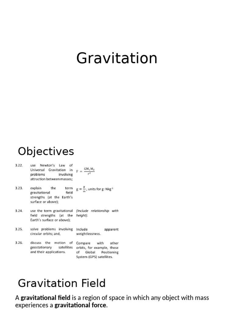 Gravitation | PDF | Gravity | Orbit