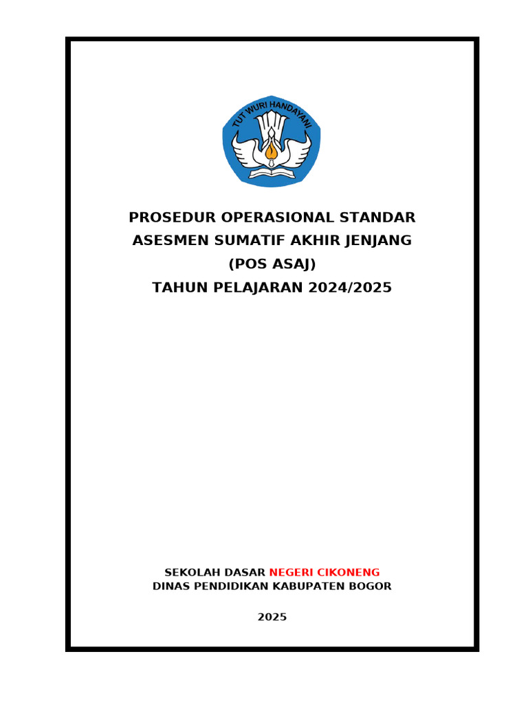 Pos Asaj SD 2025 | PDF