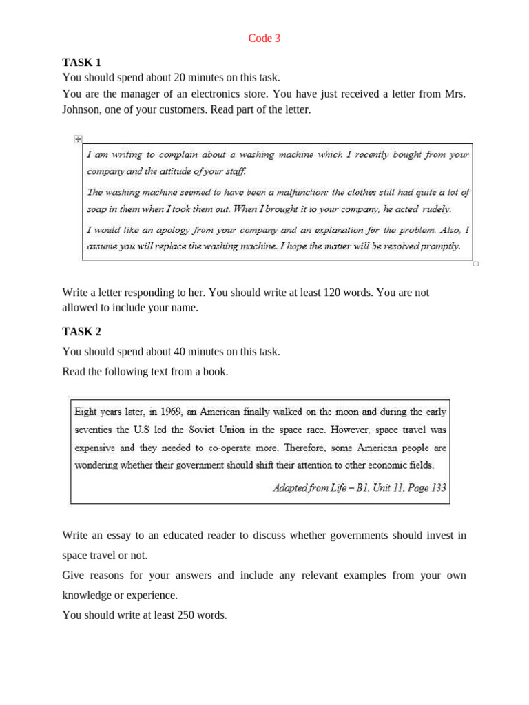 Writing 3 | PDF
