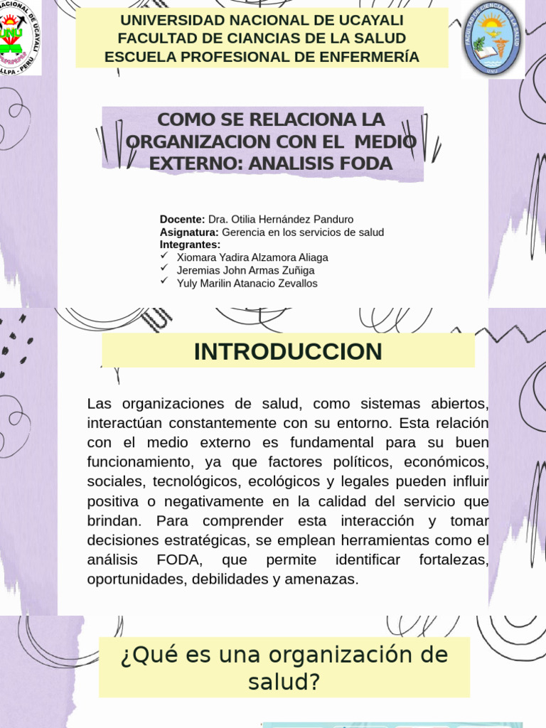 Análisis FODA en Organizaciones de Salud | PDF | Análisis FODA | Enfermería