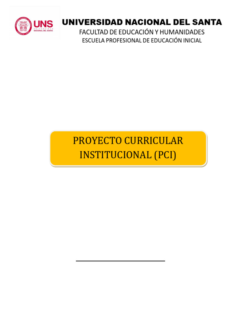 Proyecto Curricular Institucional (PCI) | PDF | Plan de estudios ...