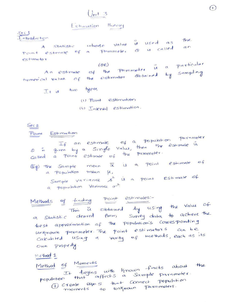 Estimation Methods for Population Parameters | PDF | Estimator ...
