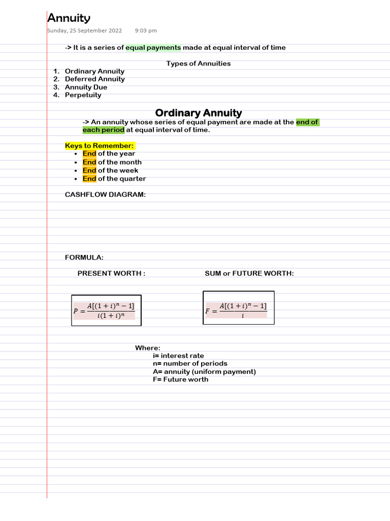 Types and Examples of Annuities | PDF | Interest | Retirement