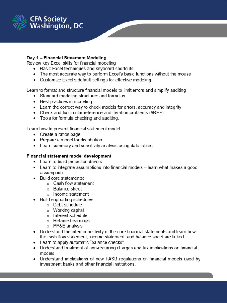 Financial Modeling Techniques Guide | PDF | Valuation (Finance ...