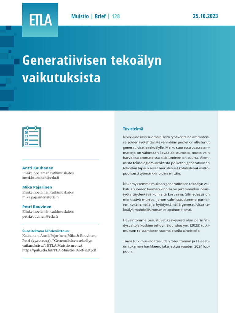 ETLA Muistio Brief 128 | PDF