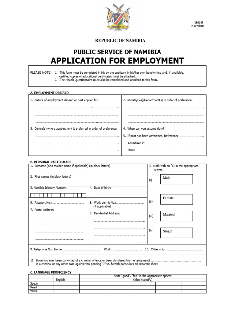 Namibia Government Document Overview | PDF