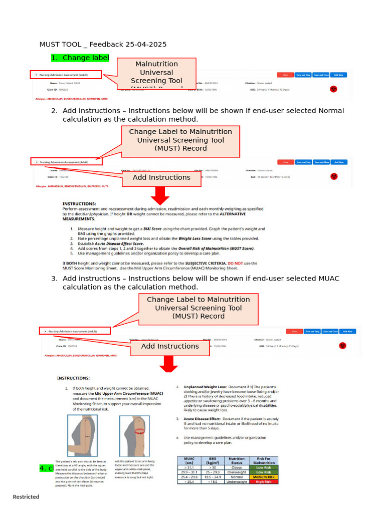 MUST Tool: Malnutrition Screening Update | PDF