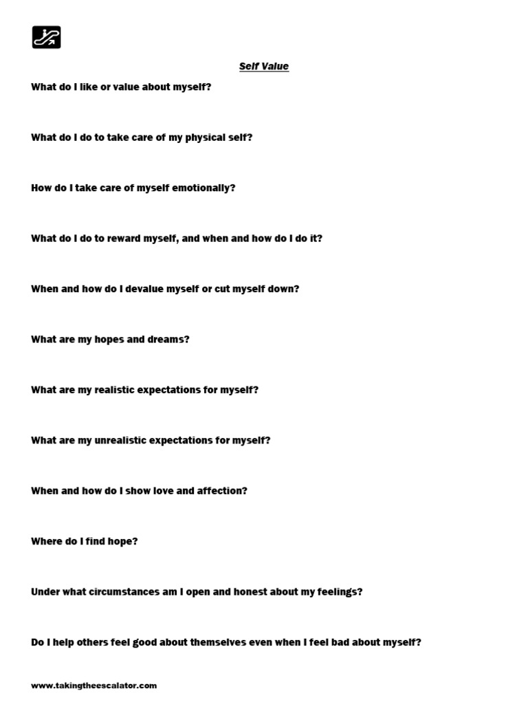 Self-Value and Personal Care Guide | PDF