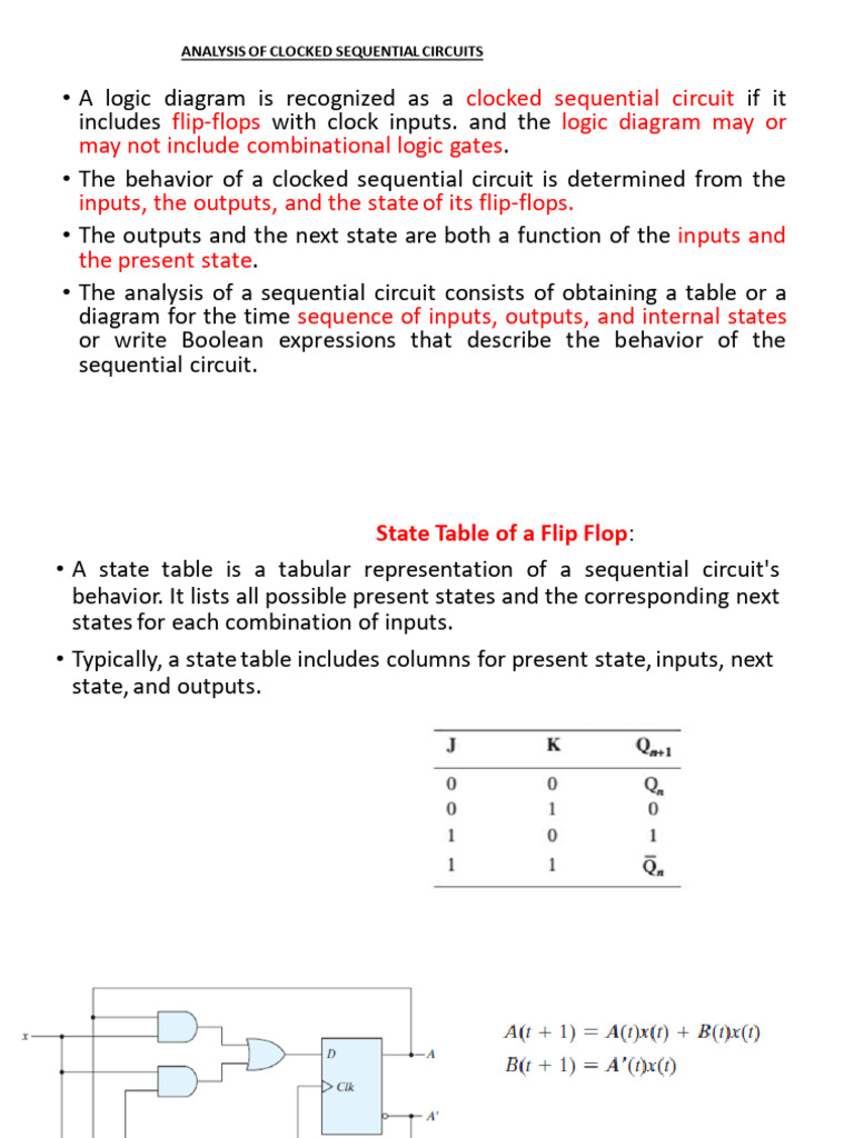 State Diagrams in Sequential Circuits | PDF | Logic Gate | Computer ...