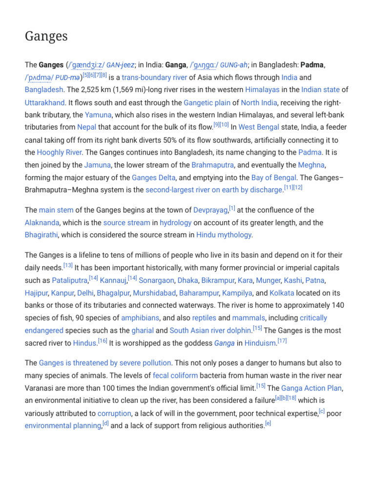 Overview of the Ganges River | PDF