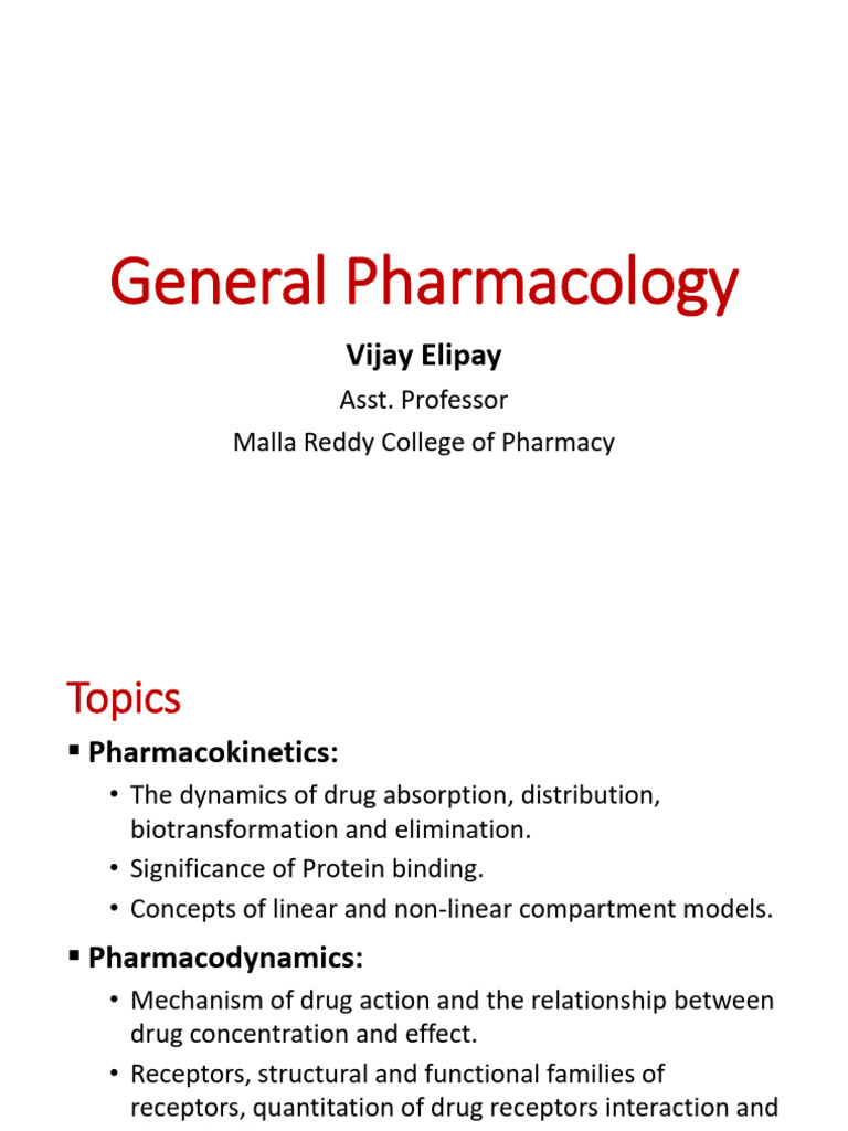 Overview of Drug Metabolism and Pharmacology | PDF | Drug Metabolism ...