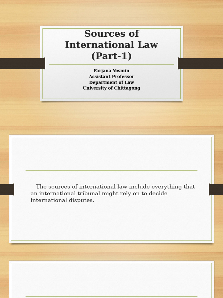 Understanding Sources of International Law | PDF | International Law ...