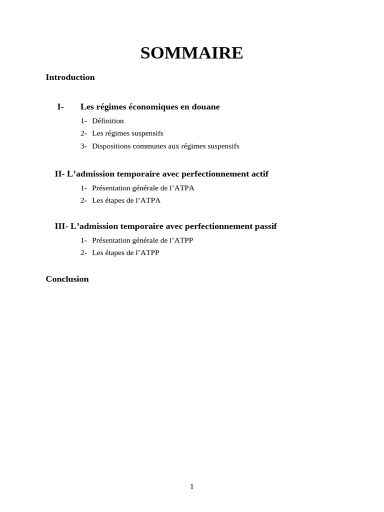 Régimes économiques en douane : ATPA et ATPP | PDF | Cautionnement ...