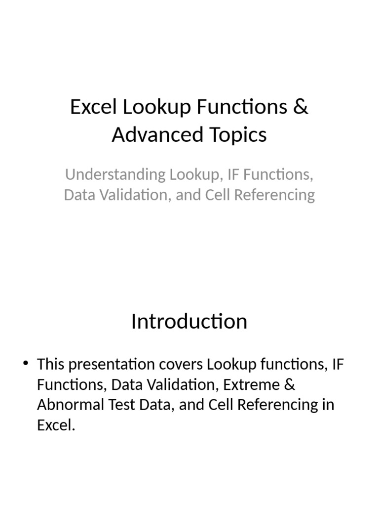 Excel Lookup & IF Functions Guide | PDF | Microsoft Excel | Computer ...