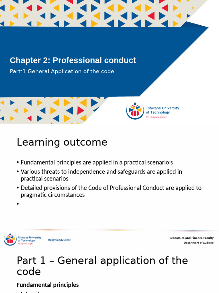 Chapter 2 Professional Conduct Slides | PDF | Audit | Accounting