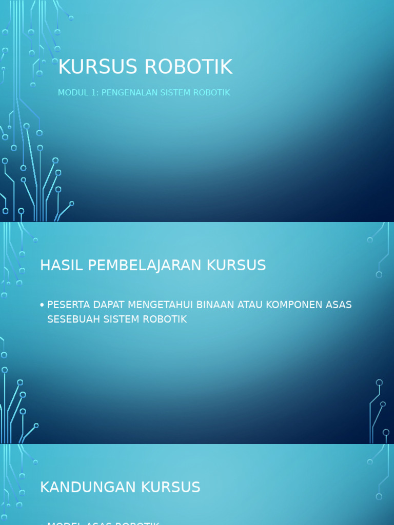 Asas Robotik Modul 1-5 | PDF