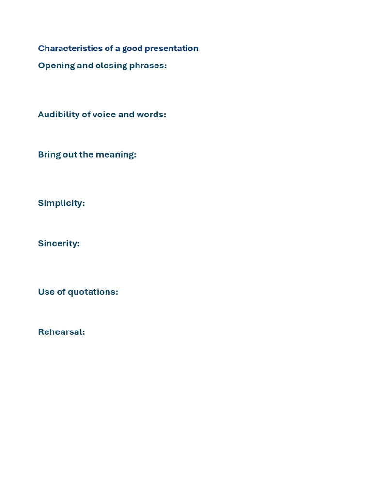 Key Traits of Effective Presentations | PDF