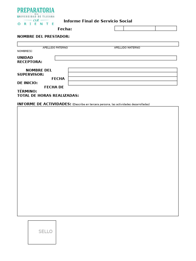 Informe Final de Servicio Social | PDF