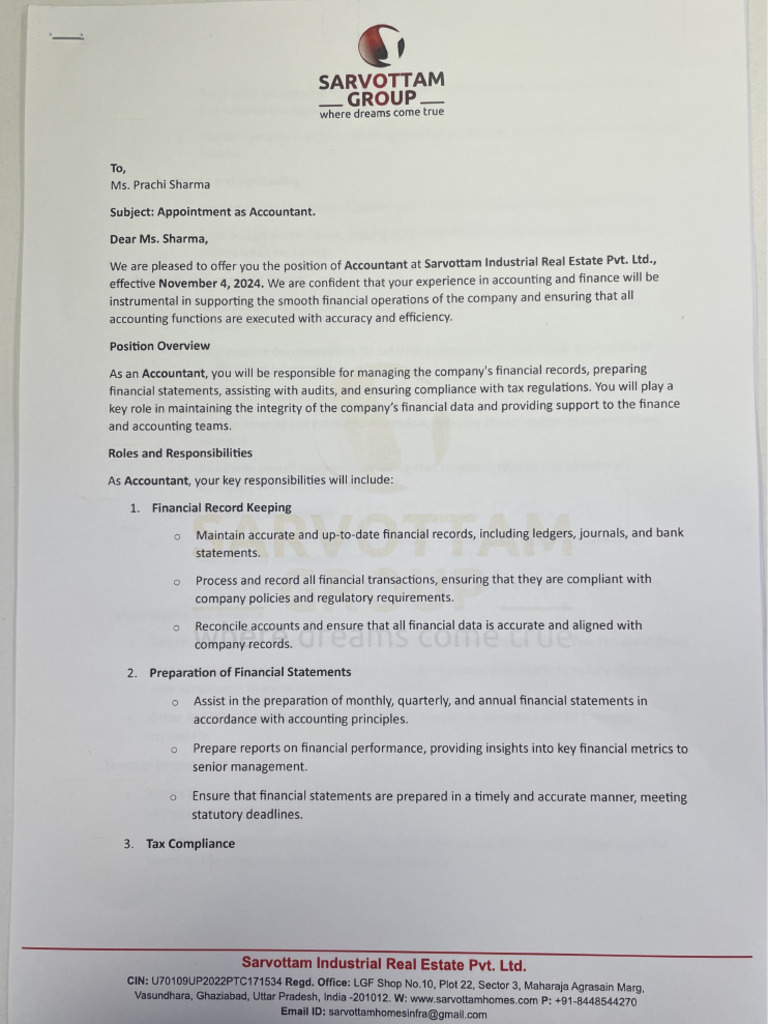 Offer Letter | PDF