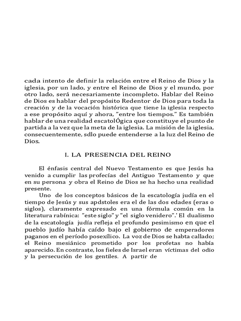 Misión de la Iglesia y el Reino de Dios | PDF | Cristo (título) | Jesús