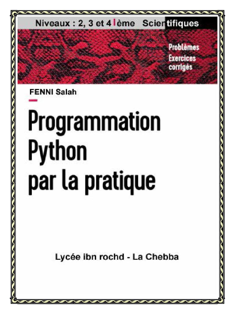 101 Exercices Corrigés en Python | PDF | Mathématiques