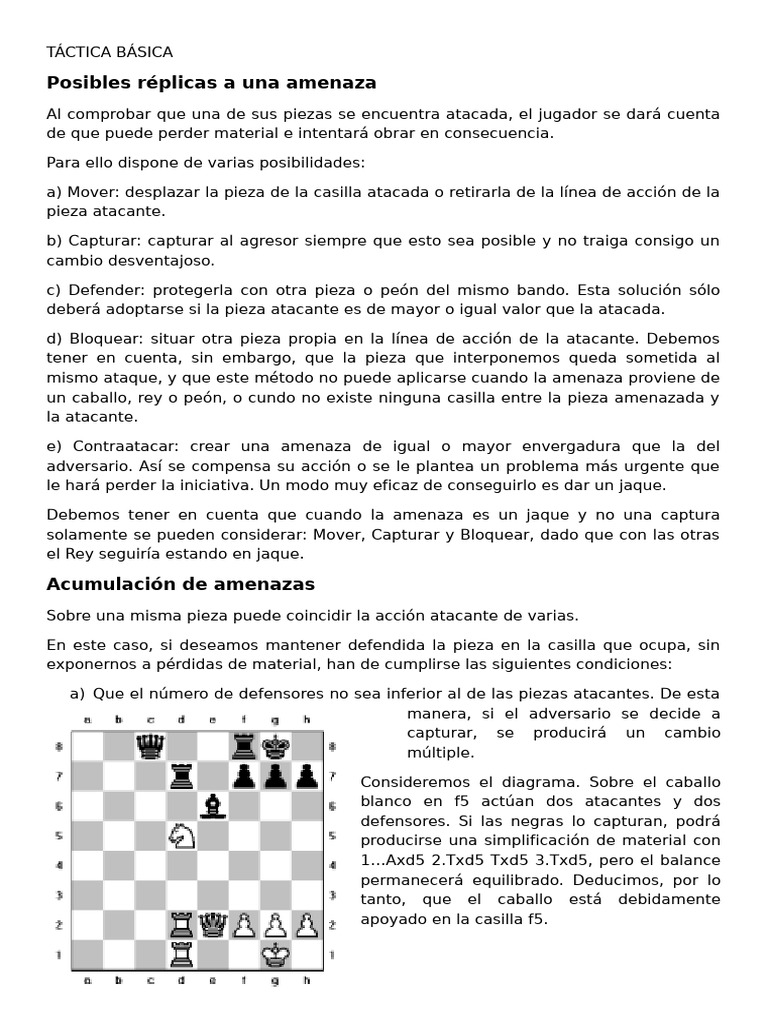 Estrategias Básicas de Defensa en Ajedrez | PDF | Juegos de mesa ...