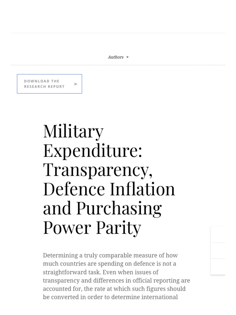 Military Expenditure and Inflation Analysis | PDF | Purchasing Power ...