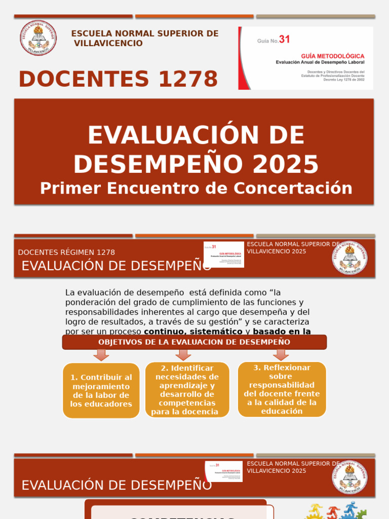 Evaluación Docente 1278: Protocolo 2025 | PDF | Evaluación | Maestros