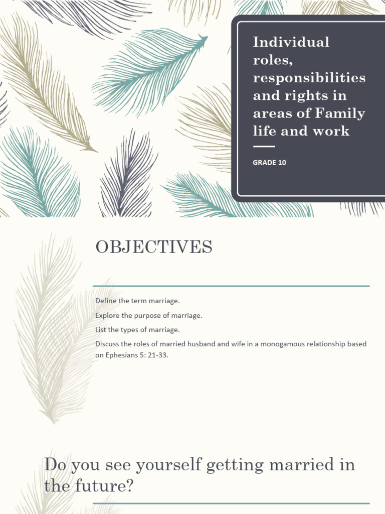 Family Roles and Marriage Responsibilities | PDF | Marriage | Polygamy