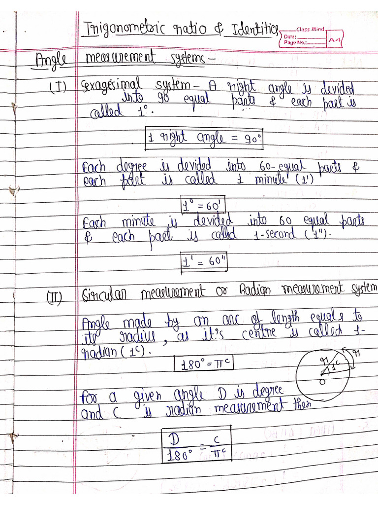 Trigonometry Part 1 | PDF