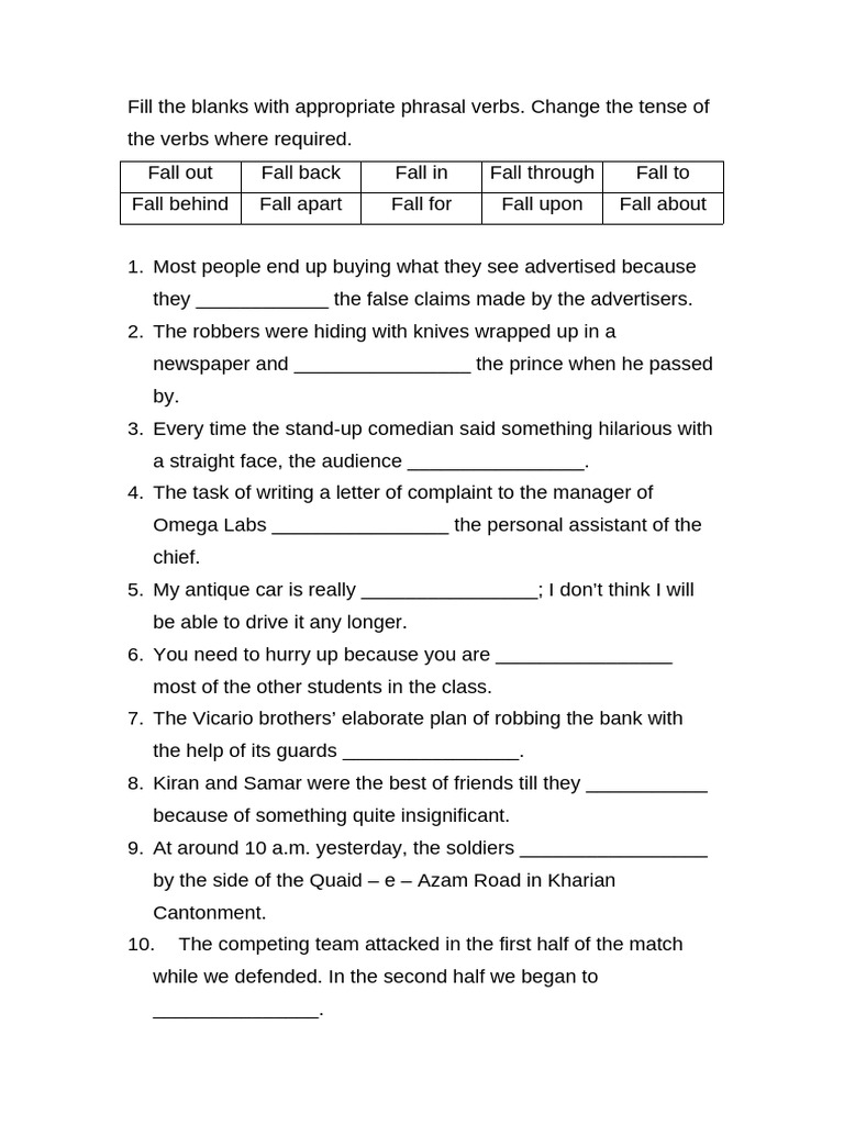 Phrasal Verbs 4 | PDF