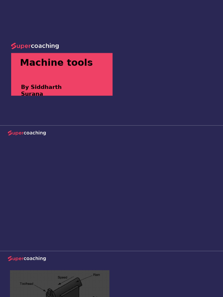 Machine Tools Fundamentals | PDF